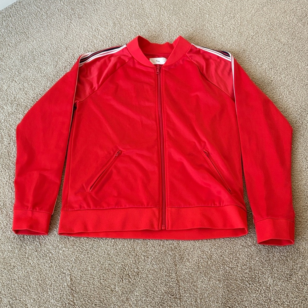TNA Red Zip-Up Track Jacket